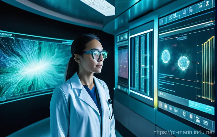 해양 물리학 모델링 - **Holographic Ocean Insights in a High-Tech Lab**
    "A bright, futuristic research laboratory inte...
