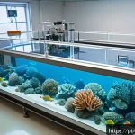 Home 18 해양 화학 실험 - A detailed scientific laboratory scene showing marine biologists conducting ocean acidification expe...